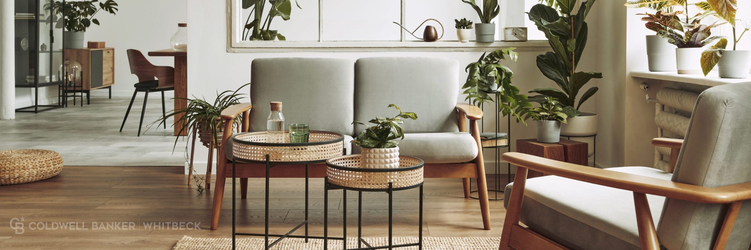Living Room with neutral colors and natural light