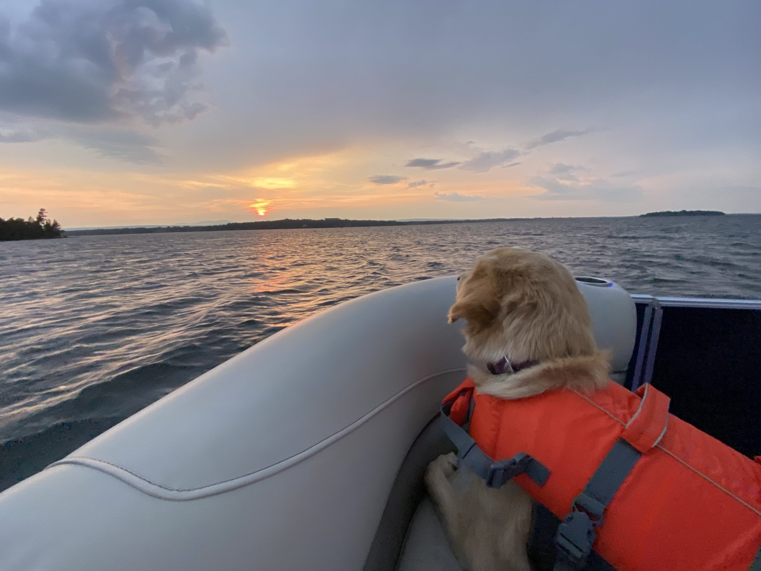 Boating on Lake Champlain near Plattsburgh, NY