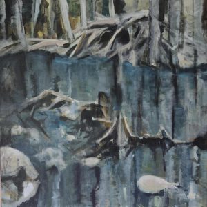 Beaver Pond in Early Spring (left half)